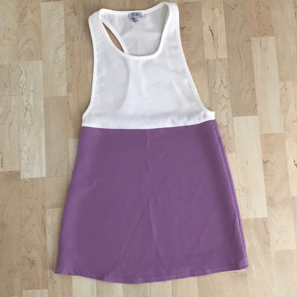 Lilac/White T-Back Dress